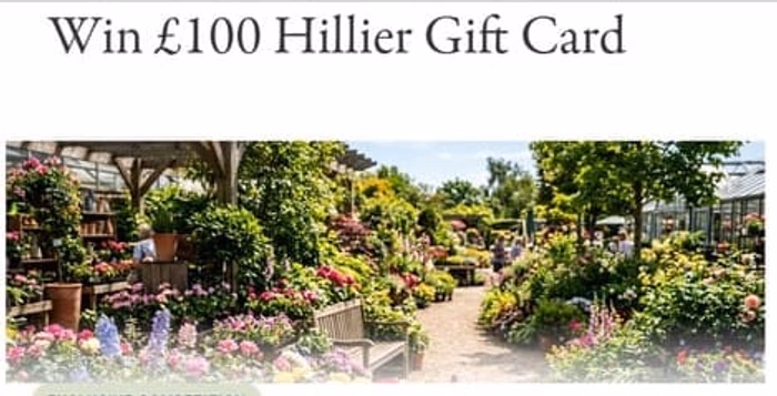 Win a &pound100 Hillier Garden Centres Gift Card
